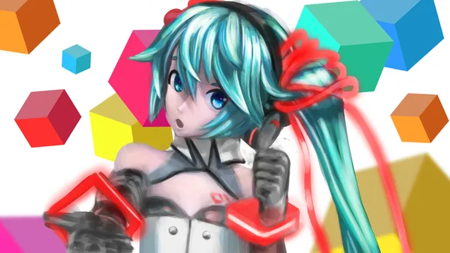 Vocaloid - Hatsune Miku Music Soul 4K טפט