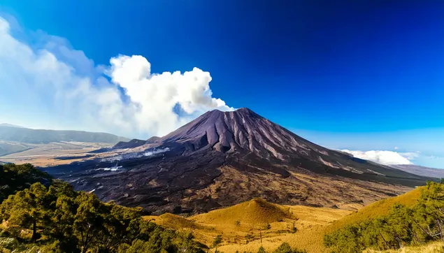 Vulkan och bergets utbrott 2K bakgrund