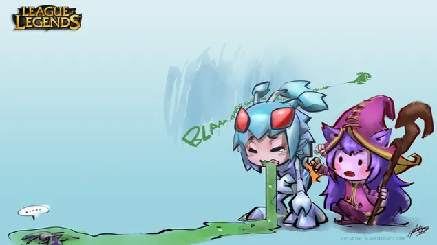 Vomiting Kog Maw and Lulu of League Of Legends