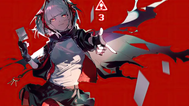 W | Arknights (Video lojë anime) 4K sfond