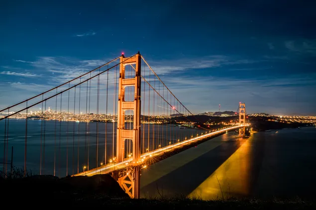 Waktu Malam Jembatan Golden Gate unduhan