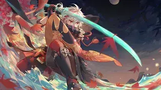 Samurai errante 'Kazuha' : Genshin Impact [Anime Video Game] 4K sfondo