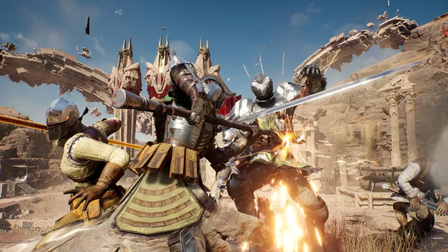 워헤이븐 게임 전투 4K 배경화면