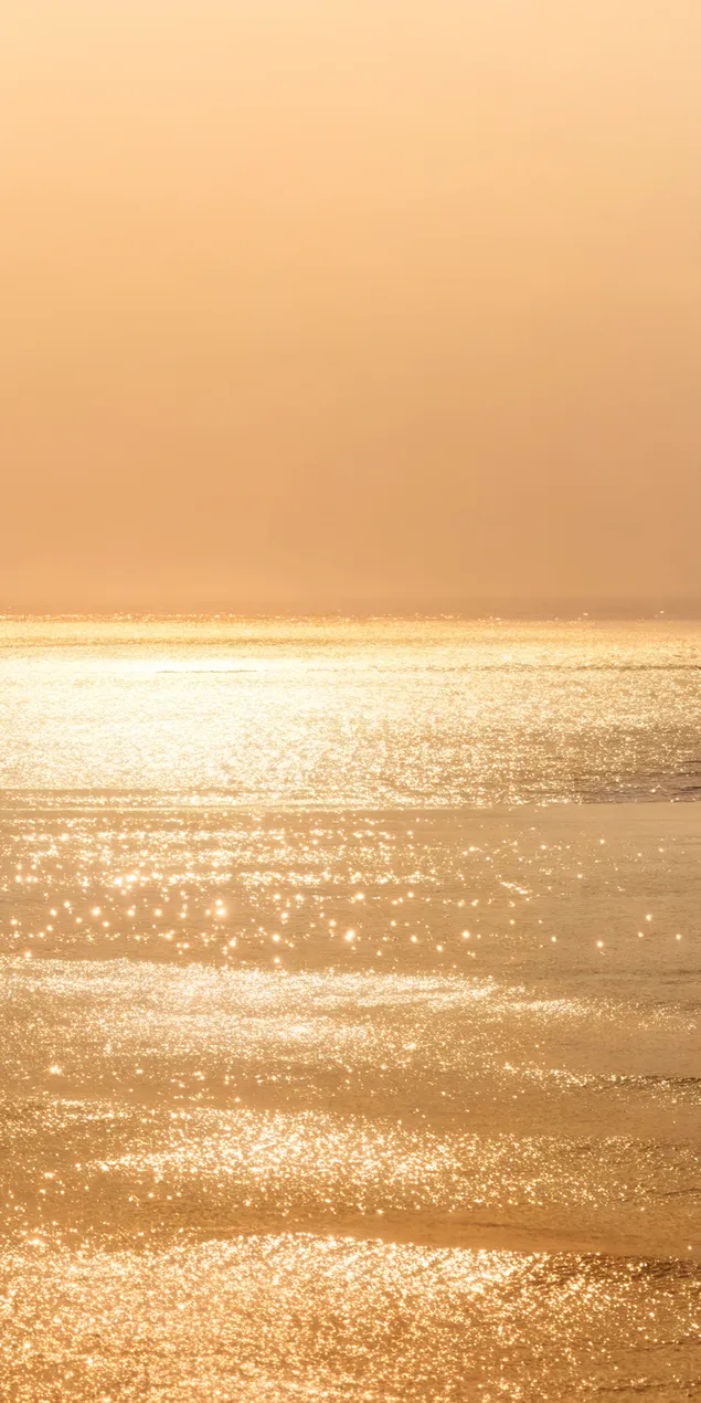 Hafif Metalik Parlaklıkla Sıcak Bejden Parlak Şampanya Altına Geçiş 2K duvar kağıdı