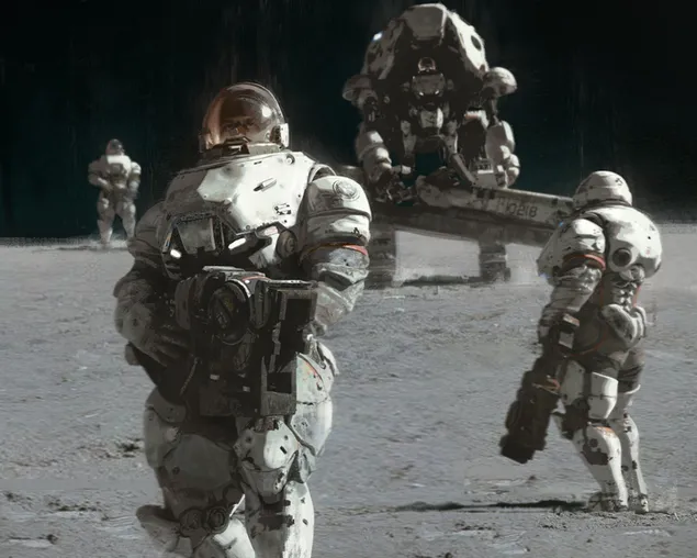 astronautas guerreros 2K fondo de pantalla