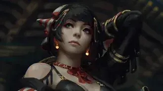 Tapeta Warrior Girl Fantasy Digitální umění 4K