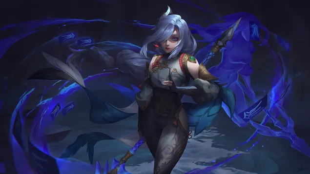 Девојката воин Шенхе и нејзиниот ѓаволски темни сили | Genshin Impact HD тапет