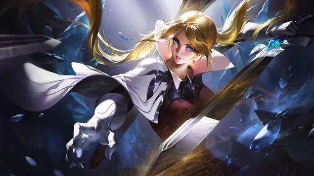 Tapeta Válečnice pomocí meče 4K