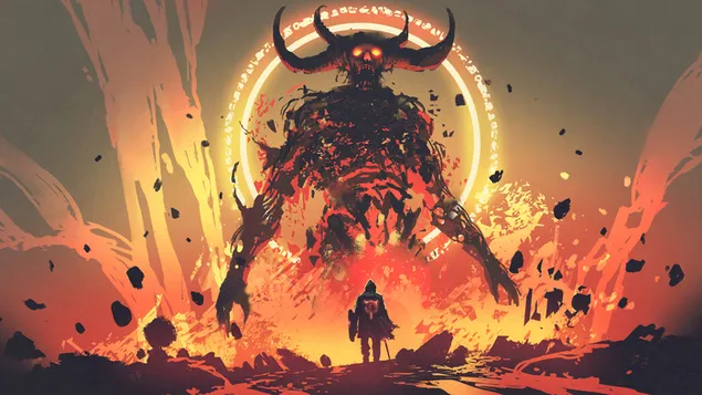 Warrior vs Hell Demon download