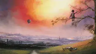Luchtballon kijken 4K achtergrond