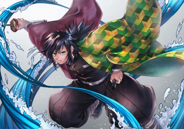 水柱 富岡義勇 - 鬼滅の刃 HD 壁紙