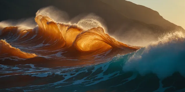 Ombak di Laut 1 2K wallpaper