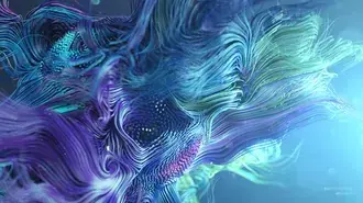 Ondas de azul e roxo 4K papel de parede