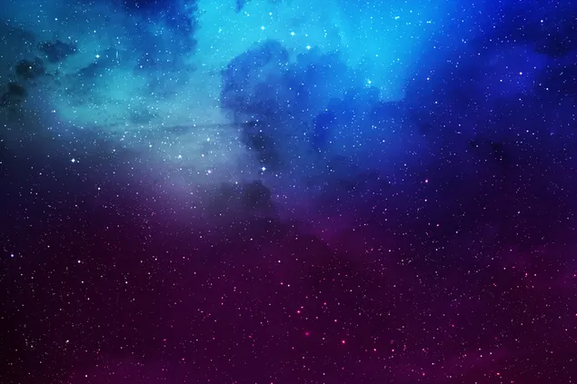Weltraum - Sterne blau lila Nebel