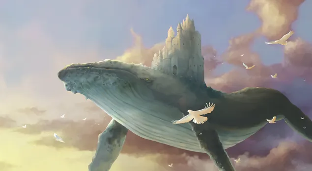 ciudad ballena 4K fondo de pantalla
