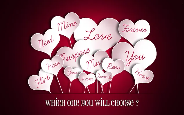 Hvad vil du vælge til Valentines? HD tapet