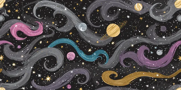 patro celeste capritxos amb estrelles i planetes baixada