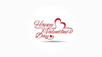 Weißer Hintergrund und fröhlicher Valentinstag-Schriftzug darauf HD Hintergrundbild