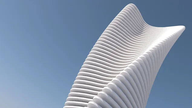 白色建築 4K 壁紙