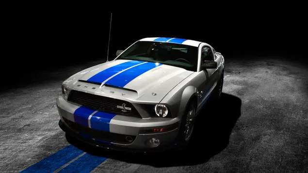 Coche deportivo blanco Ford Mustang Shelby GT500