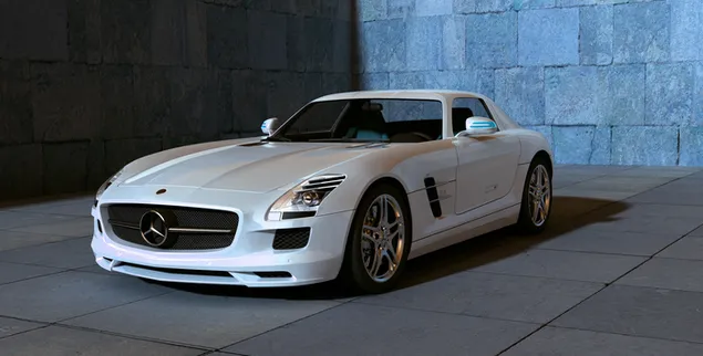 Mercedes Sls Amg Blanco 4K fondo de pantalla