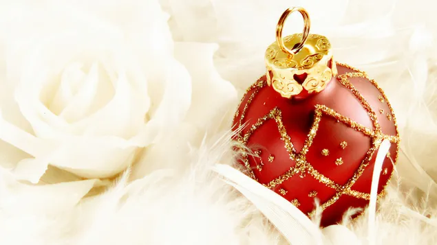 White Rose and Christmas Ornament download