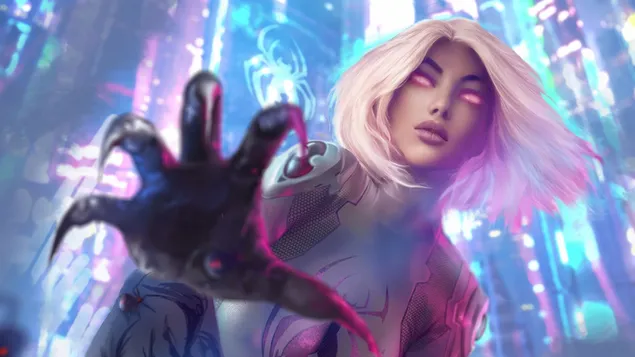 janda putih 4K kertas dinding