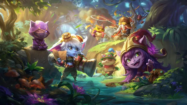 Hình nền Tốc Chiến 'Yordle Champs' - Liên Minh Huyền Thoại [LOL] 8K