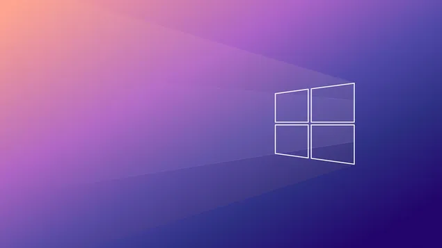 Windows 10 minimalistisches Logo 3D-Ansicht über Farbverlaufshintergrund