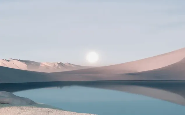 Windows 11の砂漠のストックの背景 4K 壁紙