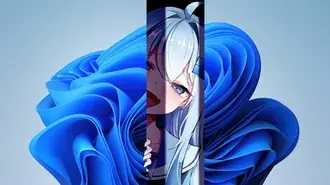 windows 11 nahled verze anime girl stahnout