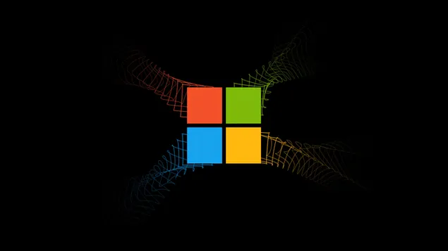 Logotipo Windows Sobre Fondo Negro