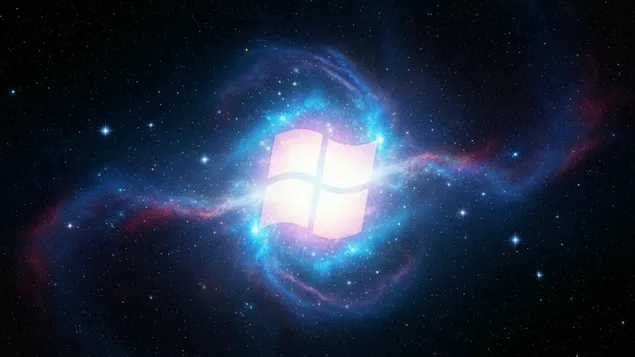 Windows Logo Emerges Through a Luminous Cosmic Vortex premium 2K ...