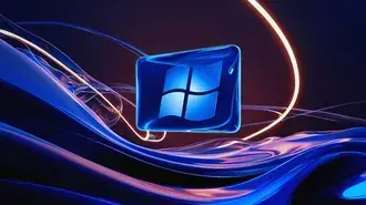 logo windows na abstraktni modre viry stahnout