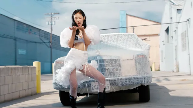 BlackPink 的眨眼「Jennie」 |咒語專輯拍攝 4K 壁紙