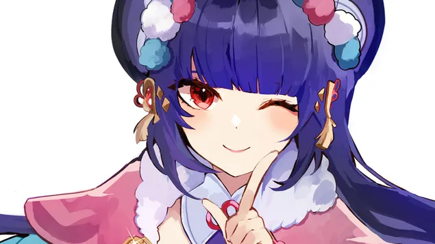 Winking 'Yun Jin' - Genshin Impact（動漫電子遊戲） 4K 壁紙