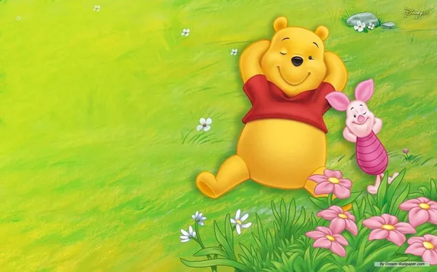 Winnie the pooh dan anak babi 2K wallpaper