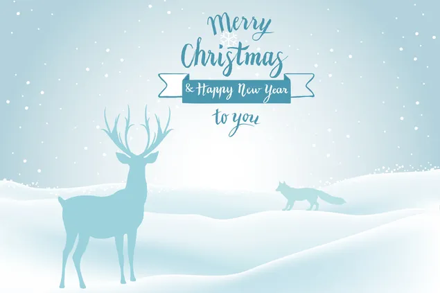 Winter animals greetings for holidays