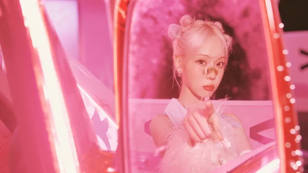 الشتاء من Aespa لتصوير الفيديو الموسيقي Hot Mess 4K خلفية