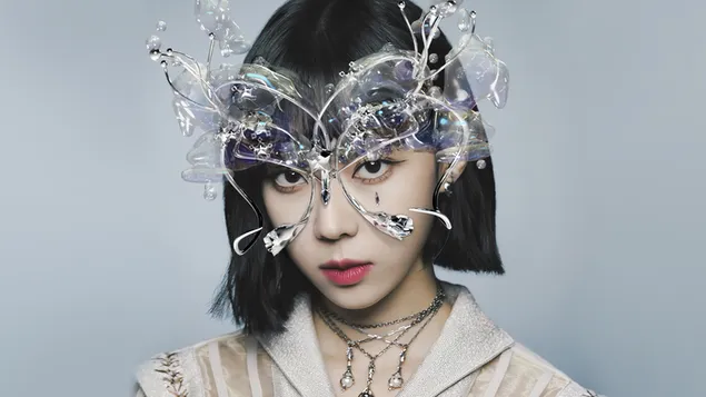 'Winter' from Aespa in Butterfly Mask - 'Savage' MV Photoshoot