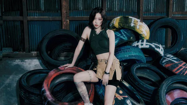 Vinter | Girls on Top (GOT the Beat - Supergroup) - Stamp on It MV Shoot 4K baggrundsbillede