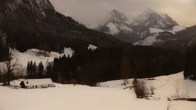 Winter in de bergen