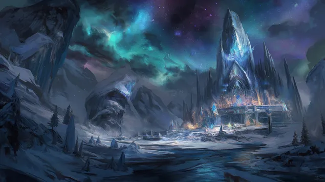 descarcare regatul de iarna cu aurora si turle de gheata