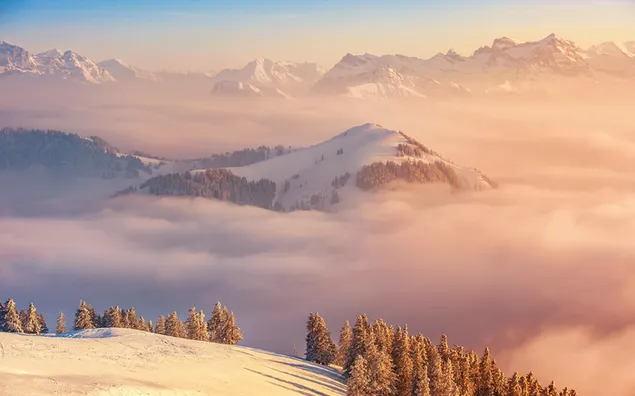 Wintergebirgshintergrund