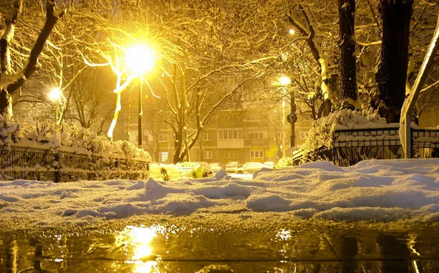 Musim dingin - malam di kota