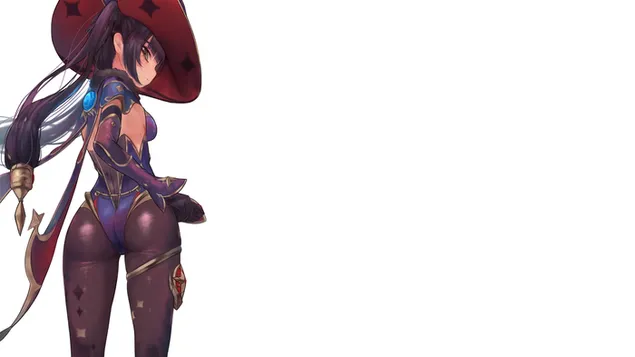 Páipéar balla Cailleach Mona backside cuma | Tionchar Genshin2K