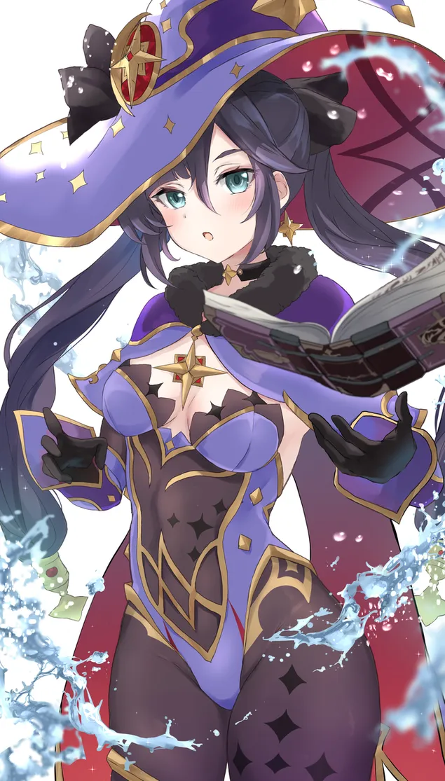 魔女モナのきれいな緑色の目 | 写真 魔女モナ ガンシンインパクト HD 壁紙