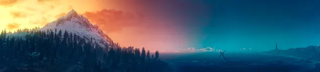 Witcher 3: Wild Hunt - Uitzicht op de bergen