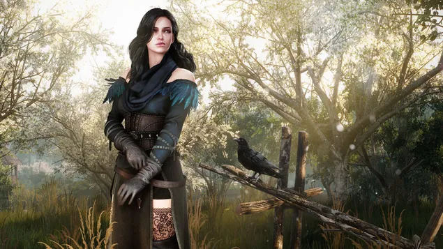 Witcher 3: Wild Hunt - Yennefer với Crow in Jungle tải xuống