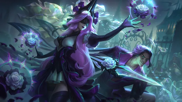 Withered Rose 'Syndra with Talon' Splash Art (8K) - League of Legends (LOL) download